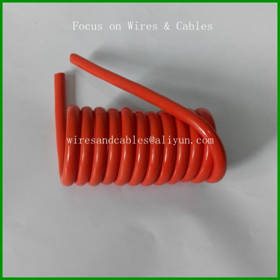 RoHS PVC PUR Coiled Spiral Cable for Electrical Appliance Equipment