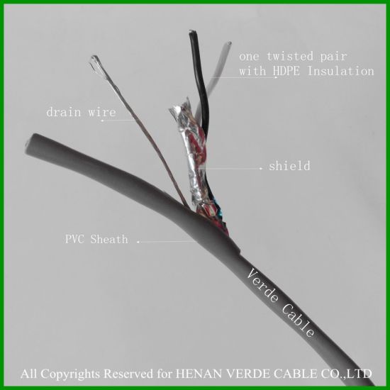 Pair Twisted Aluminum Mylar Shielded Copper Wire Braided Screen Signal Cable