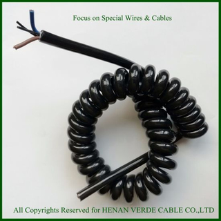 Multicore PVC Coiled Wire PUR Flexible Electrical Spiral Cable