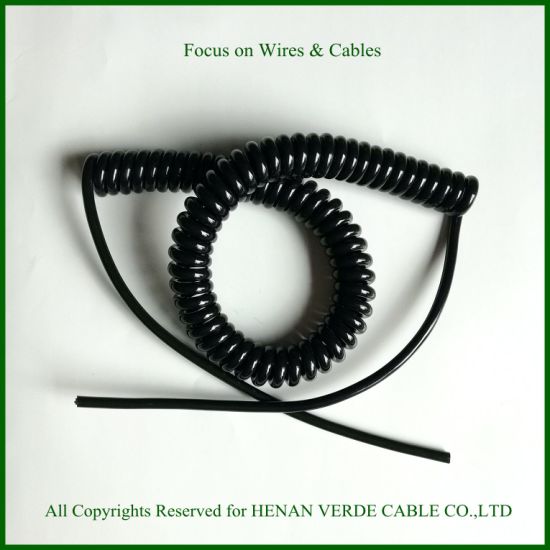 UV Resistant Oil-Proof PUR Electrical Spiral Wire Coiled Cable