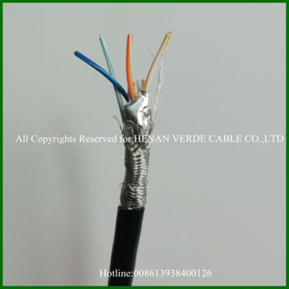 Aw16 AWG22 Pair Twisted RoHS PVC Jacket Shielded Speaker Signal Control Communication Cable