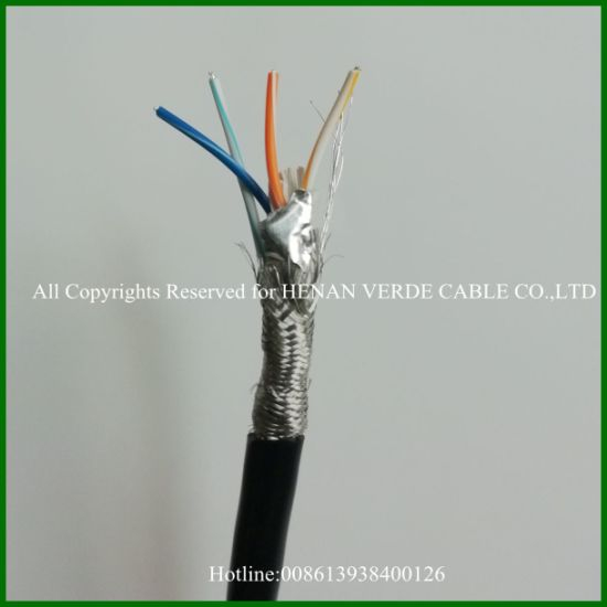 Aw16 AWG22 Pair Twisted RoHS PVC Jacket Shielded Speaker Signal Control Communication Cable
