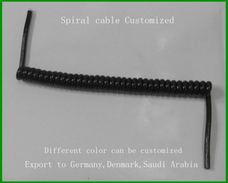 Hot Sale Germany UK Multicore Electronic Spring Coiled Wire PU PUR Spiral Cable