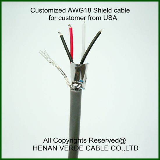 AWG Size 18# 20# 14# 16# Pair Twisted Tinned Copper Wire Shield HDPE PVC Electric Control Speaker Cable