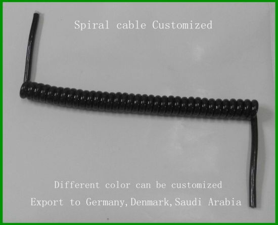 3core 5core 7core PVC PUR Coiled Spiral Electronic Cable