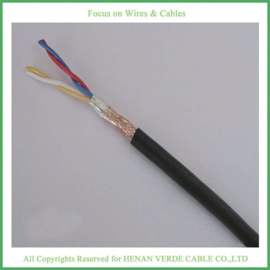 Flexible Pair Twisted PVC Insulated Tinned Copper Wire Braiding Shielded Control Cable