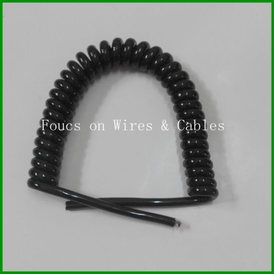 4 Core 5core 0.35mm 0.75mm2 PUR Coiled Spiral Cable