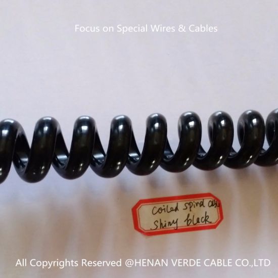 Multicore Super Flexible RoHS PVC Insulated PU PUR Spiral Coiled Electric Wire Cable