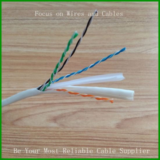 UTP CAT6 AWG23 OFC HDPE Insulation RoHS Cm PVC Sheath Communication Network Cable