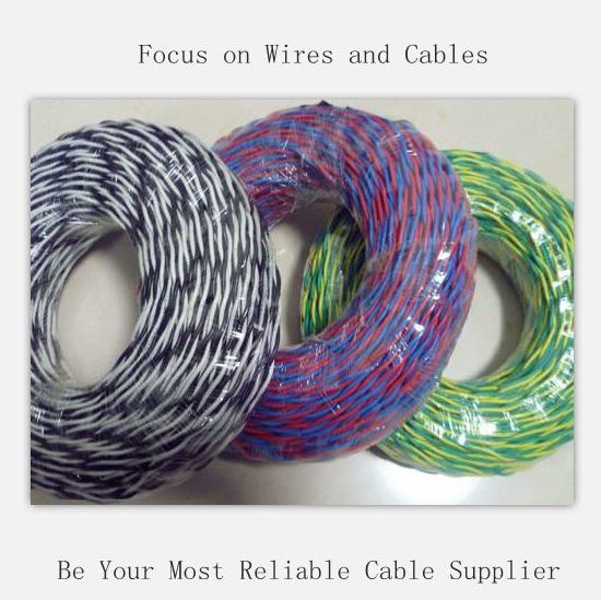 PVC Insulated Pair Twisted Tw H03V-U H05V-R Electric Wire for Building and Light