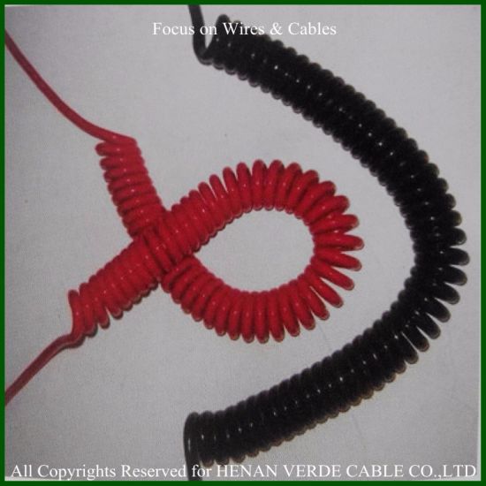Factory Customized Electronic Wire PUR Coiled Cable Spiral Cable