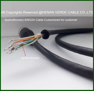 4pair Twisted 8core AWG24 22 Instrument Cable Data Communication Control Cable