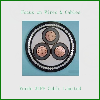 3core Power Electric Cables Electrical Undergroud Copper Wire XLPE PVC Cable