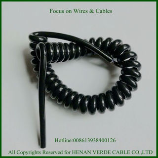 Muticore 3core 5core PUR Spiral Wire Coiled Cable for Equipment Control