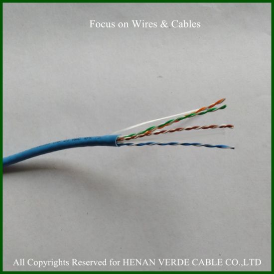 AWG23 HDPE Insulation RoHS PVC Sheathed UTP FTP Shield CAT6 LAN Cable