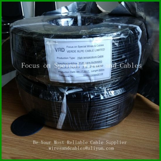 6core 26AWG 28AWG High Temperature FEP PU Cable
