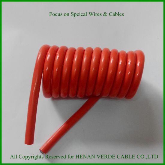 High Elastic Flexible UV Resistant PUR Spiral Wire Coiled Cable