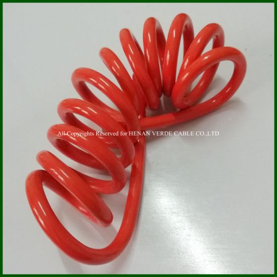 Water & Oil Resistant PUR Spiral Wire Coiled Cable with High Elasticity