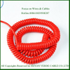 Oil Resistant UV Stable RoHS PVC PUR Spiral Coiled Wire Cable