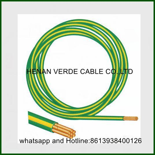 RoHS PVC Insulated LSZH Sheath Copper Earth Ground Green Yellow Electric Wire Electrical Cable
