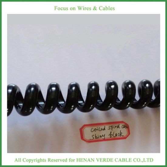 Multicore PUR PU RoHS PVC Spiral Cable 0.25mm2 0.75mm Coiled Electronic Wire