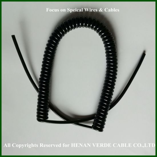 Multi Strand Conductor PUR Coiled Cable Spiral Wire Cable