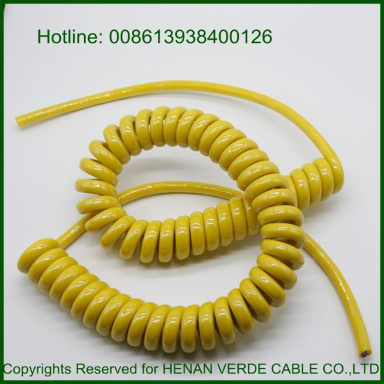 Oil Resistant Flexible RoHS PVC Insulated PUR Electronic Spiral Coiled Electric Wire Cable