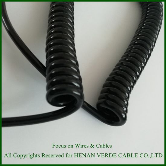 High Flexible PVC PUR Spiral Wire Coiled Cable