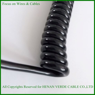 UV-Resistant Flexible Multicore Cables PUR Coiled Wire Spiral Cable