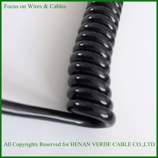 UV-Resistant Flexible Multicore Cables PUR Coiled Wire Spiral Cable