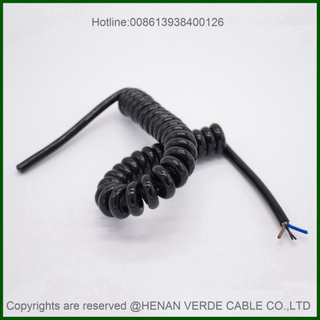2core 4core 2.5mm 1.5mm Super Flexible Elastic PU PUR Coiled Spiral Cable