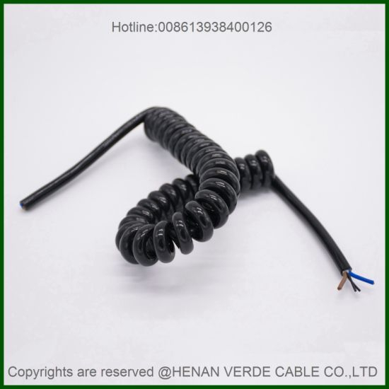 2core 4core 2.5mm 1.5mm Super Flexible Elastic PU PUR Coiled Spiral Cable