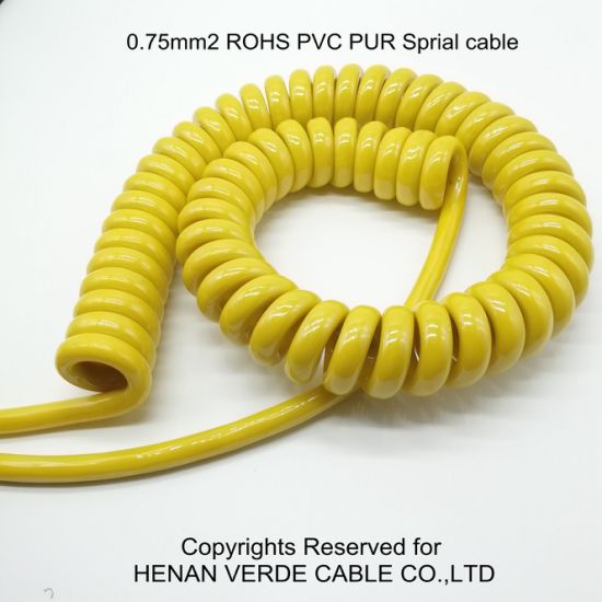 Hot Sale UK Poland UAE Mexico 2core 4core 5core 7core RoHS PVC PUR Coiled Spiral Wire Cable