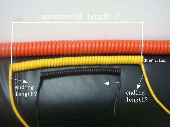 Super Flexible RoHS PVC Insulated PUR Sheathed Coiled Cable Spiral Wire