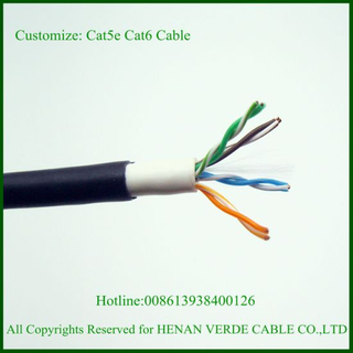 UTP FTP Indoor Outdoor Customized Cat5e CAT6 Network Cable