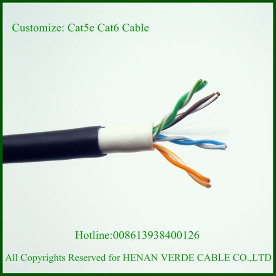 UTP FTP Indoor Outdoor Customized Cat5e CAT6 Network Cable