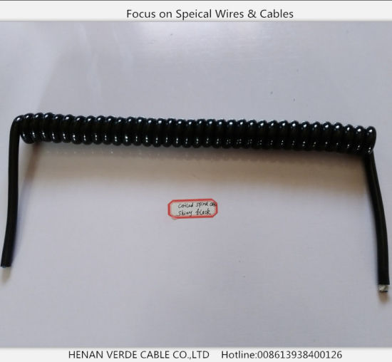Oil and Water Resistant PUR Coiled Wire Spiral Cable
