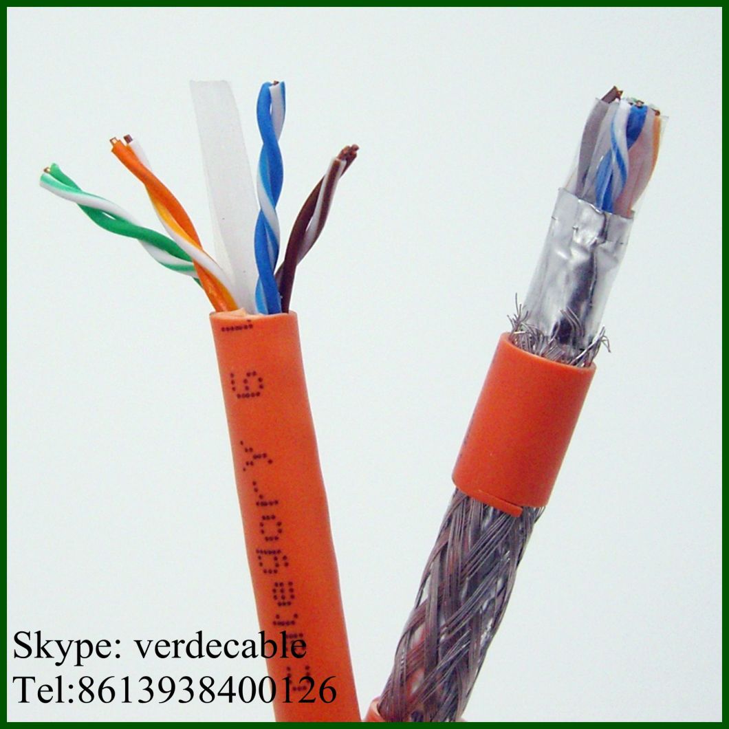 Super Net UTP FTP Customized 4Paris Copper Conductor Cat5e Network Cable for Indoor and Outdoor