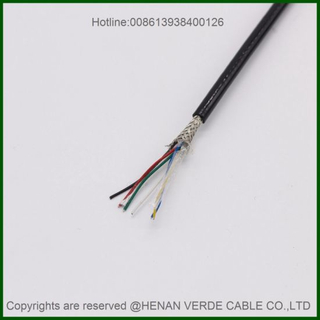 Flexible Pair Twisted PVC Insulated Tinned Copper Wire Braiding Shielded Control Cable