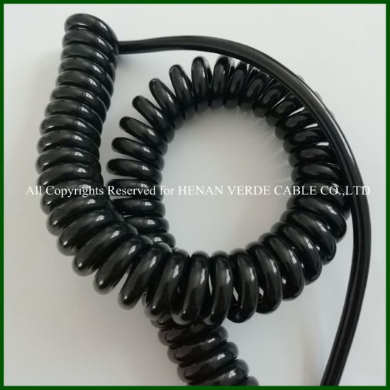 Multi Core Customized PVC PUR Coiled Spiral Wire Cable