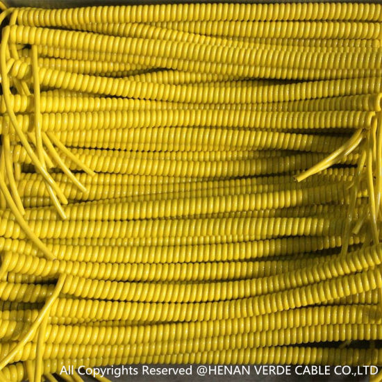 4 Core 5core 0.35mm 0.75mm2 PUR Coiled Spiral Cable