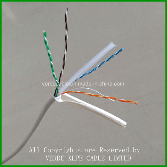 UTP CAT6 AWG23 OFC HDPE Insulation RoHS Cm PVC Sheath Communication Network Cable