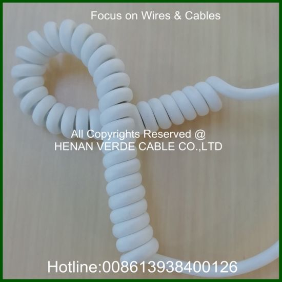 Super Flexible High Extending Spiral Cable PVC PU PUR Electric Coiled Wire
