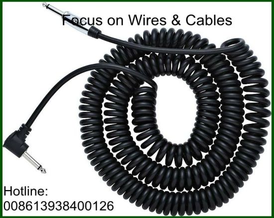 Flexible Extension Cables PU PUR Spring Coiled Spiral Wire Cable for Auto Car and Trailer