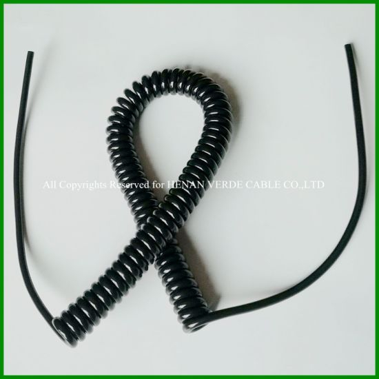 Water UV Resistant Flexible Wire Coiled Spring Cables Spiral Cable
