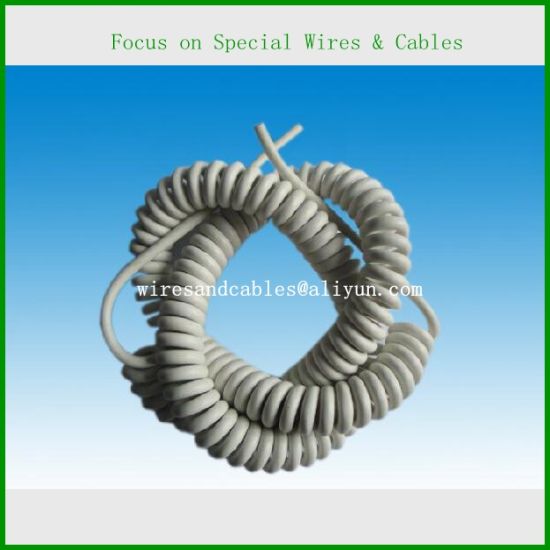 High Flexible PVC PUR Spiral Wire Coiled Cable