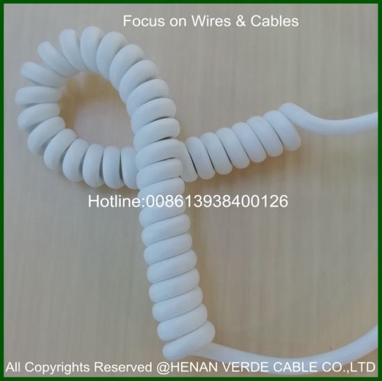 Super Flexible 2core 5core 1.5mm2 Tinned Copper Wire PVC PUR Spiral Coiled Coil Cables