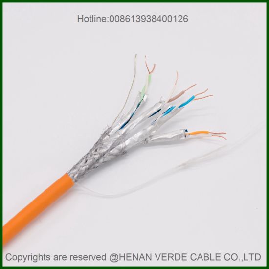 AWG23 4 Twisted Pairs Metal Wire Braided Shielded CAT6 CAT6A Network Cable