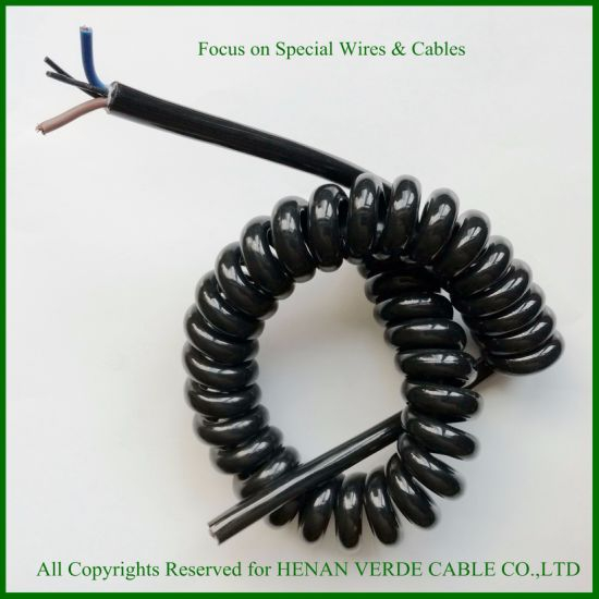 3core 4c 5core Factory Customized RoHS Flexible PVC Spiral Wire Coiled PUR Cable