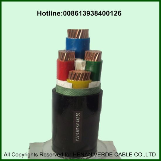 0.6/1kv 4core X185mm XLPE PVC Insulated Flame Resisant Sheath Sta Swa Armored Electric Power Cable
